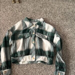 Chic Plaid Cropped Jacket